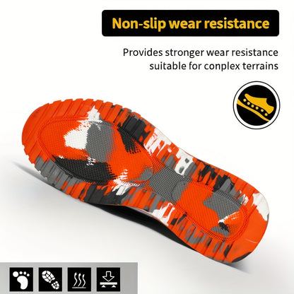 High-Top Work Boots for Men with Steel Toes, Comfortable And Non-Slip, Designed for Outdoor Activities And