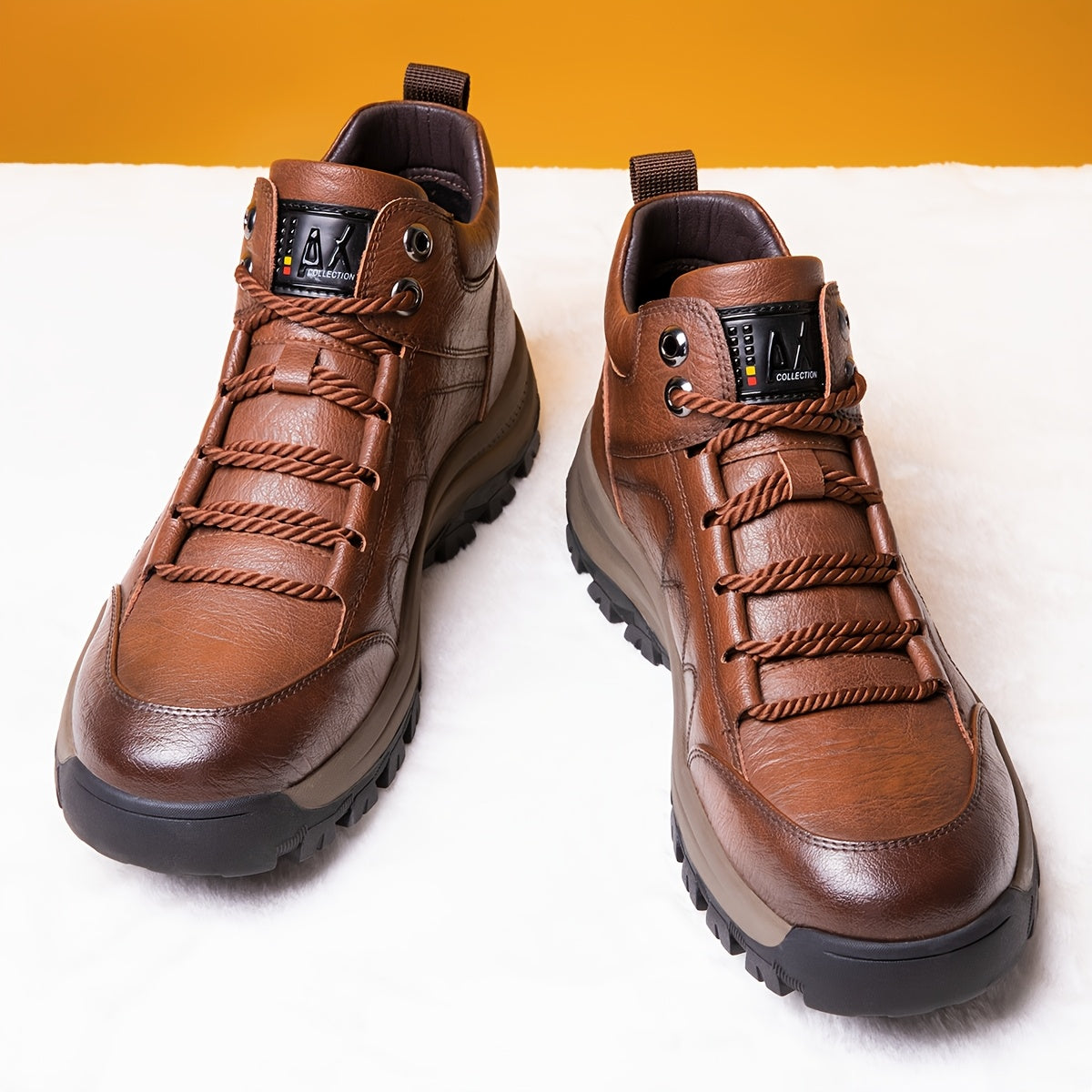 Men's Retro Style Oversized High Top Riding Boots - Comfortable, Wear-resistant, Non Slip Outdoor Hiking And Mountaineering Shoes - Father's Day Gifts