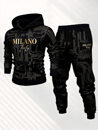 Men's Tracksuit Set - Graphic Print Style 37726437