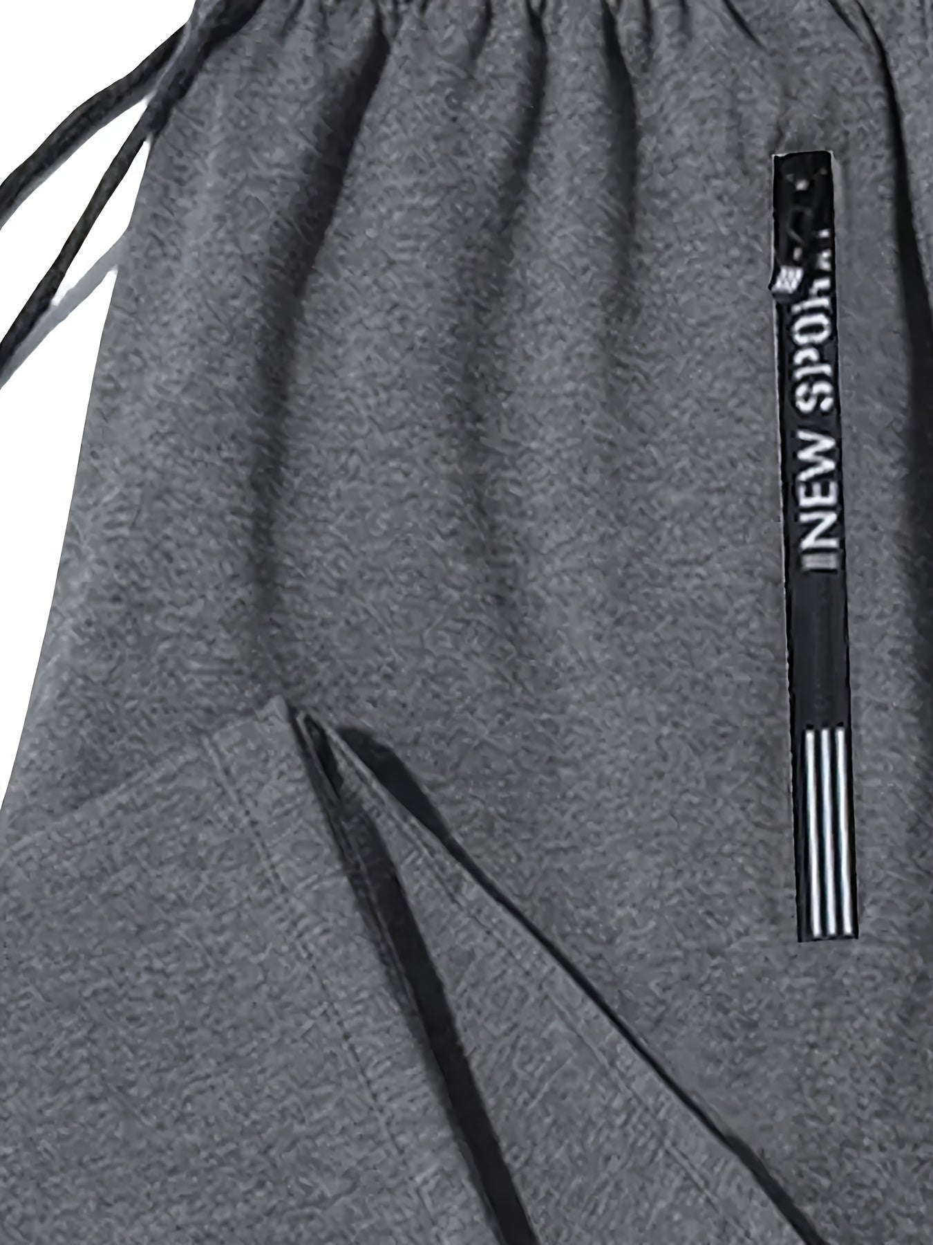 Men'S Sports Jogging Pants, with Zipper Pockets And Elastic Drawstring Waist - All-Season Full Zipper Fitness Pants, Straight-Leg Casual Trousers, Suitable for Fitness And Daily Wear (Black, Gray) - Machine Washable, Suitable for Jogging