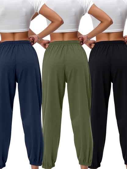 The 2026 New 3pcs Loose High-waisted Button- Pants, 9-inch Pants, Wide-leg Pants, Unisex Style With Pockets, Convenient For Going Out. Casual Trousers, With A Loose-fitting Waist