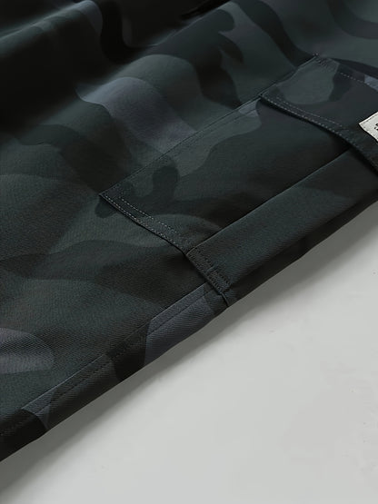 3pcs of Summer Camouflage Workwear Shorts, Fashionable Street Tactical Camouflage Casual Shorts, Loose Large Pocket Work Shorts, Can Be Used As Gifts