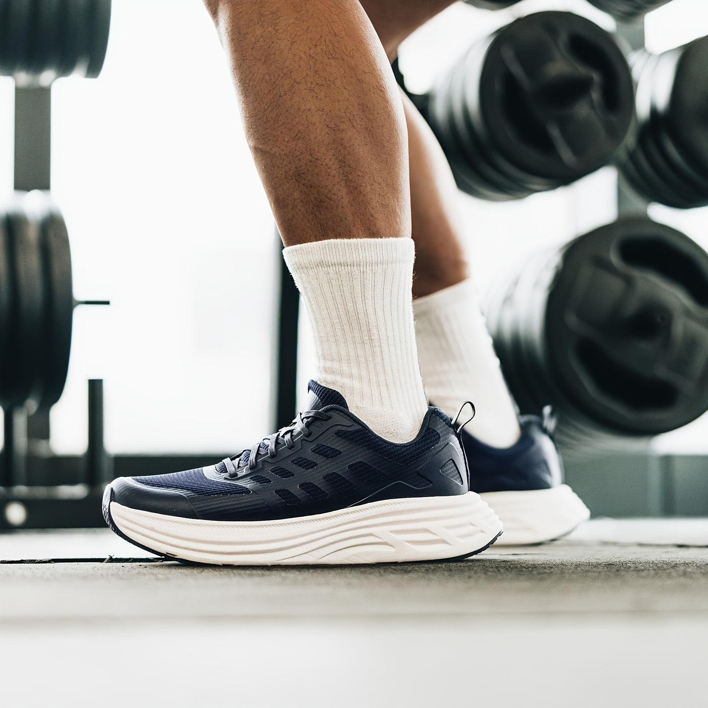 Men's Comfortable Walking Running Tennis Shoes Lightweight Breathable Non-Slip Athletic Gym Workout Jogging Cushioning Sneakers Casual Wear