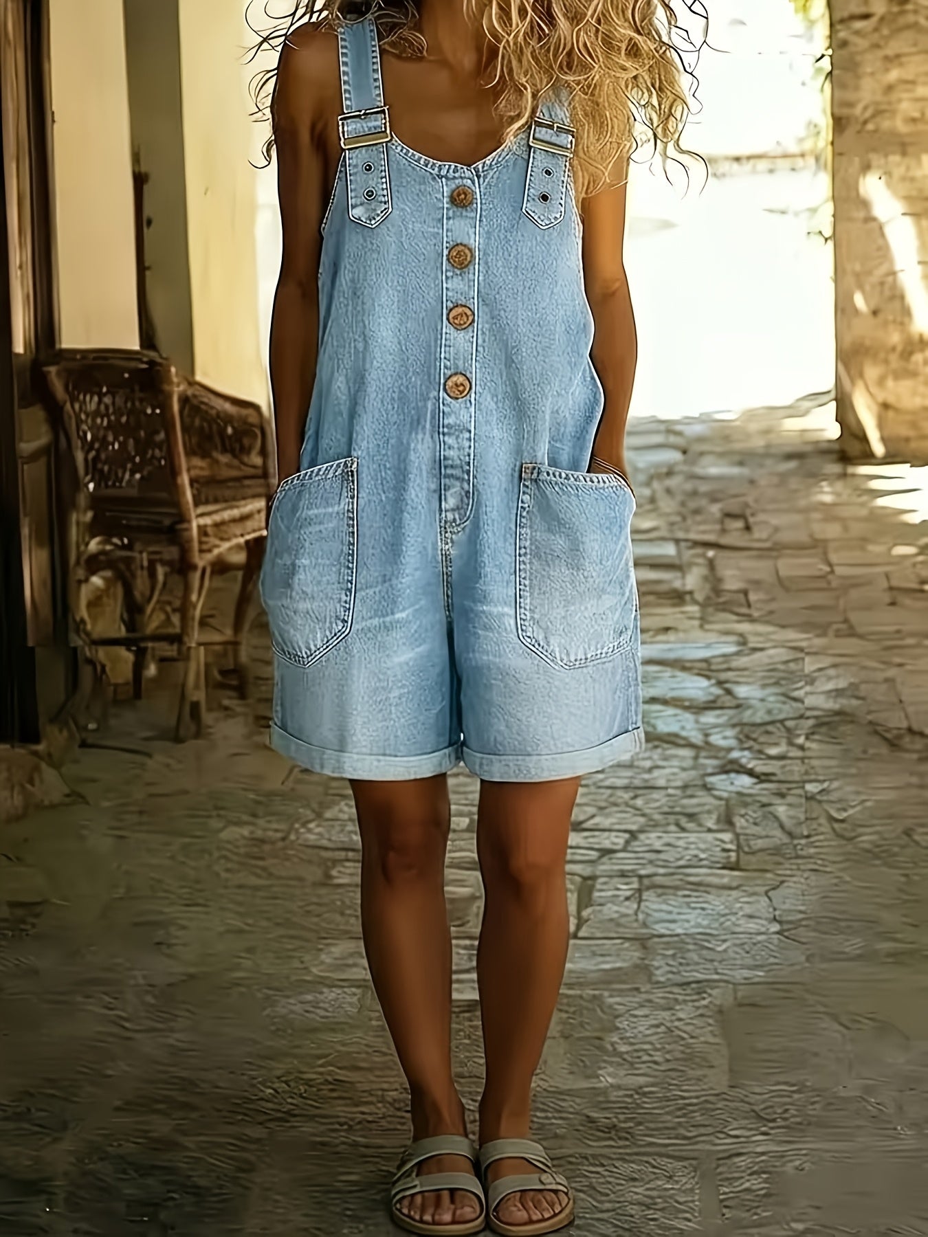 Women's Black Denim Shorts - product view 11