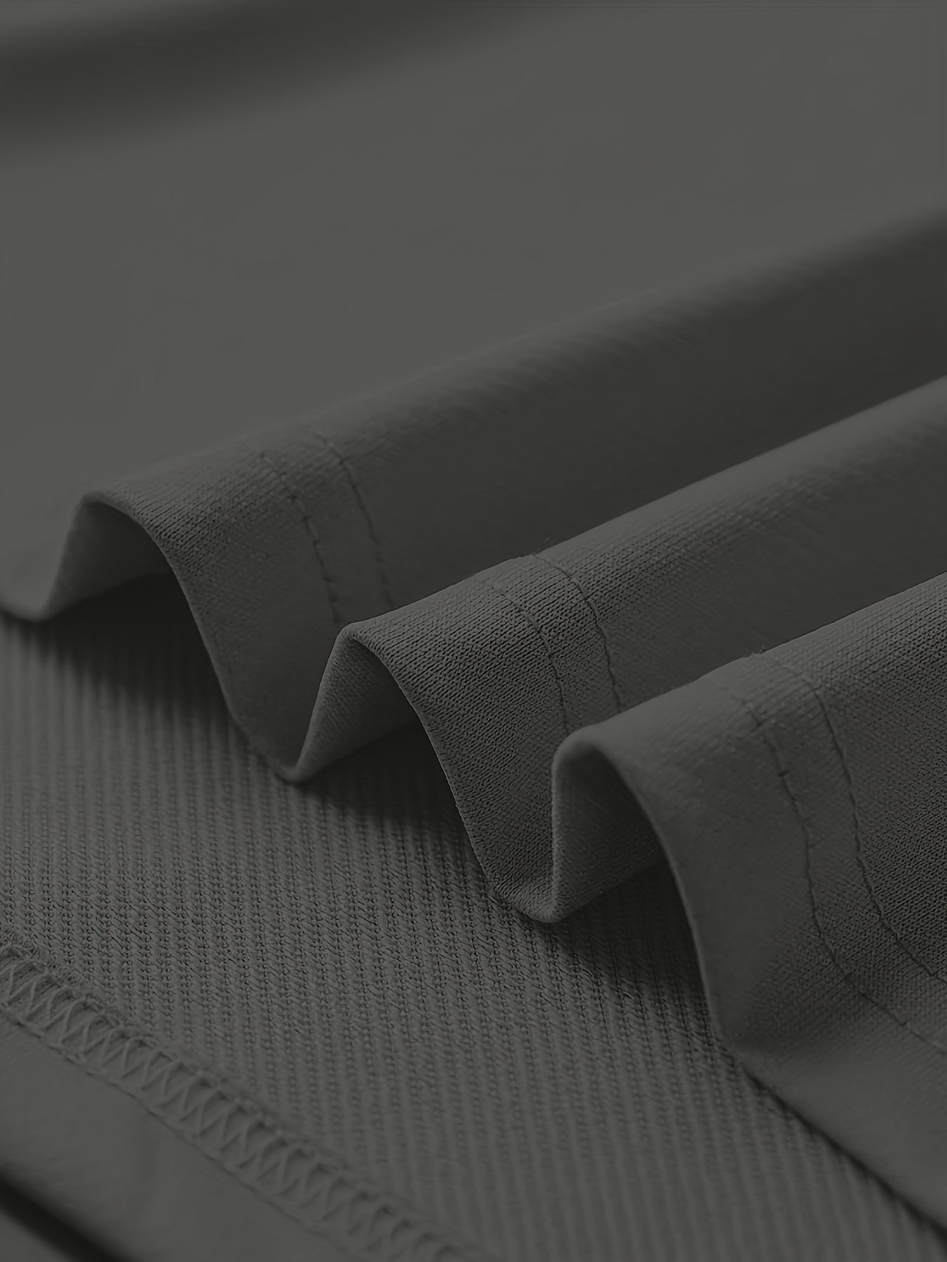 Dark Gray Polyester Printed V-Neck T-Shirt - product view 11
