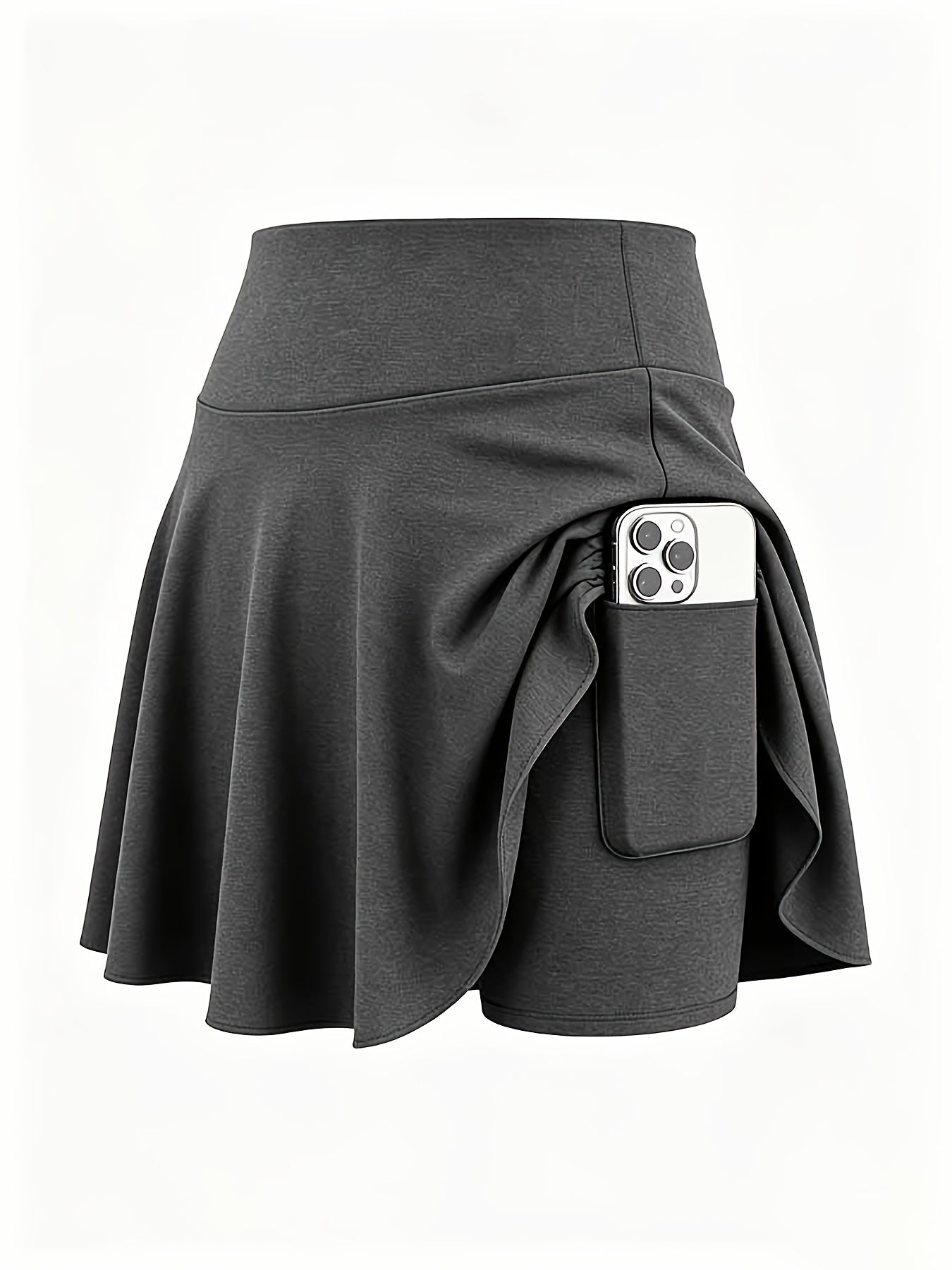 4pcs Women's Athletic Skorts Fake 2pcs Skirt Pants Elegant High Waist Skirt Summer Korean Style with Pockets Breathable Slim Fit Yoga Skirt Built-in Shorts Anti-Exposure Running Fitness Tennis Sports Skirt Gift for Wife Family Friends
