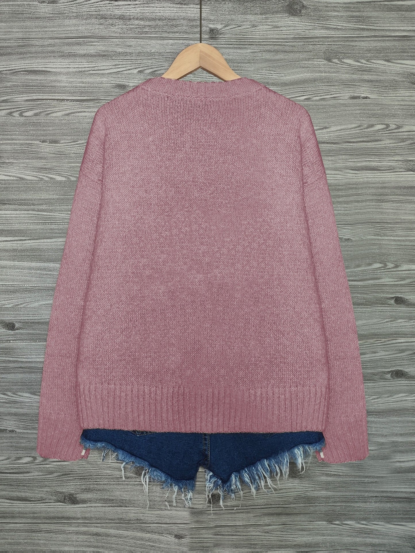 [Cozy Cat Sweater] Cozy Cable Sweater with Playful Cat Print | Women'S Beige & Brown, Loose Fit, Long Sleeve, Round Neck, Casual Spring And Autumn Top Ropa De Mujer Promotion Local Warehouse Discount