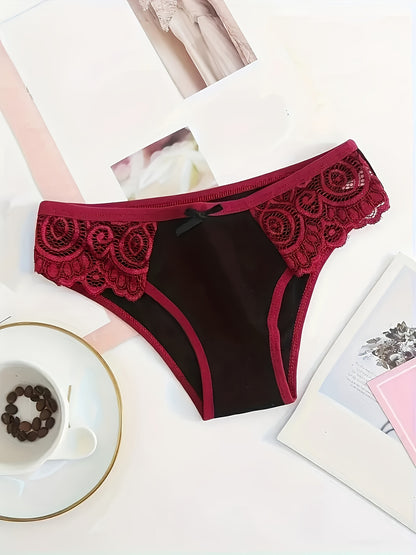 6pcs Women's Low-Rise Seamless Underwear - Briefs with Lace Edge Bow Accent, Soft Low Waist Panty for Daily Wear, Sports & Gym - Non- Full Coverage (6pcs) - Hand Washable, Stock up & Save!