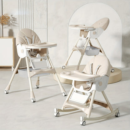 1pc Children's Multi-functional Dining Chair, Adjustable Children's Dining Chair Home Portable Dining Table Rocking Chair