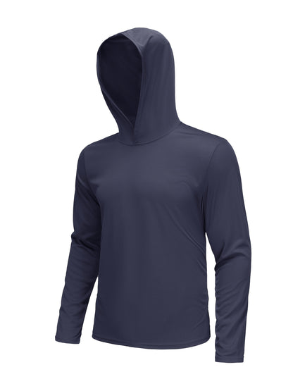 6-Pc Men'S Long-Sleeve Solid Color Hooded Comfort T-Shirt, Made of Soft And Breathable Fabric, Plus Size