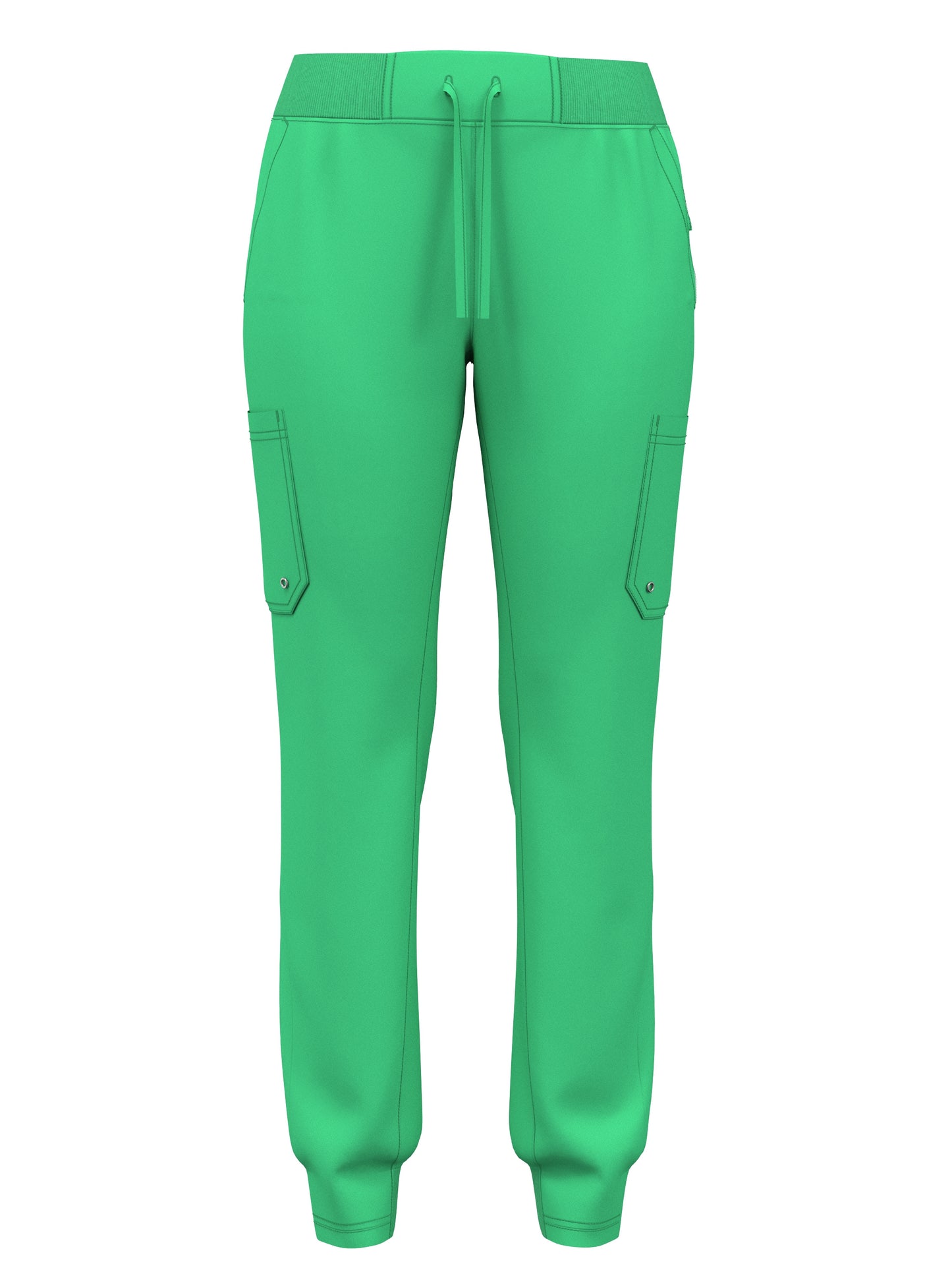 Scrub Pants for Women Jogger Pants with 5 Pockets Rib Waistaband Light Ultra Soft 4 Way Stretch 423