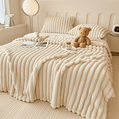 Luxury Plush Imitation Rabbit Fur Blanket - Ultra-Soft, Lightweight, Material Safety Kids Blanket, Multi-Color, Ideal for Bedcouch, Travel, Camping, Homegoods, Cozyvibes, Room, Best Gifts for Easter Sunday And Mother'S Day