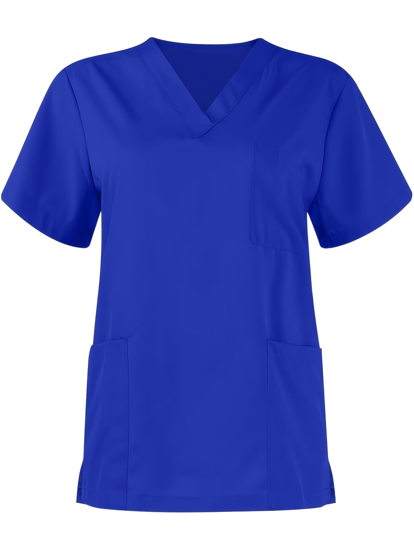 [Breathable Scrubs Set] Scrubs Top And Pants Unisex Breathable Quick Drying Scrubs Uniform Women And Man Scrubs Set V-Neck Top T-Shirt And Tapered Leg Jogger With Drawstring Nursing Uniforms Set Suitable For Pet Hospitals, Dental Clinics, Nursing Work, Et