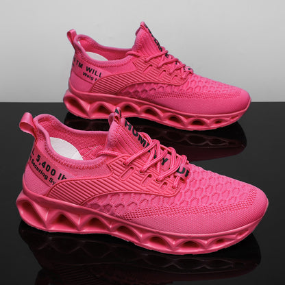 [Breathable Running Sneakers] Men's Stylish Breathable Running Shoes | Lightweight Non-Slip Blade Sole Sneakers for Walking, Tennis & Casual Wear | Shock-Absorbing Sneakers with Fashion Print Upper