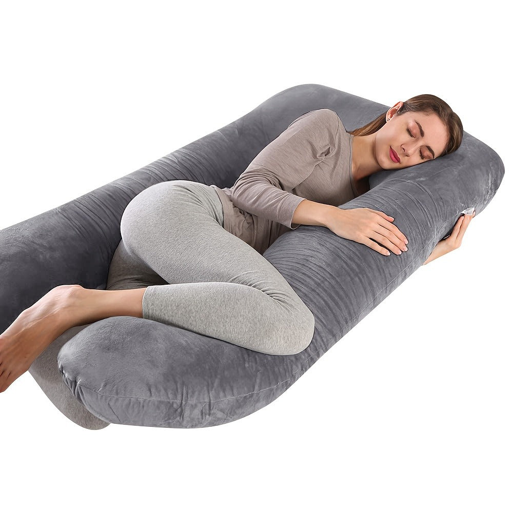 U-Shaped Pregnancy Pillow - 47-Inch Full-Body Support