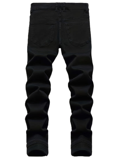 Men's Slim Fit Jeans - Classic Wash Distressed Travel 327461