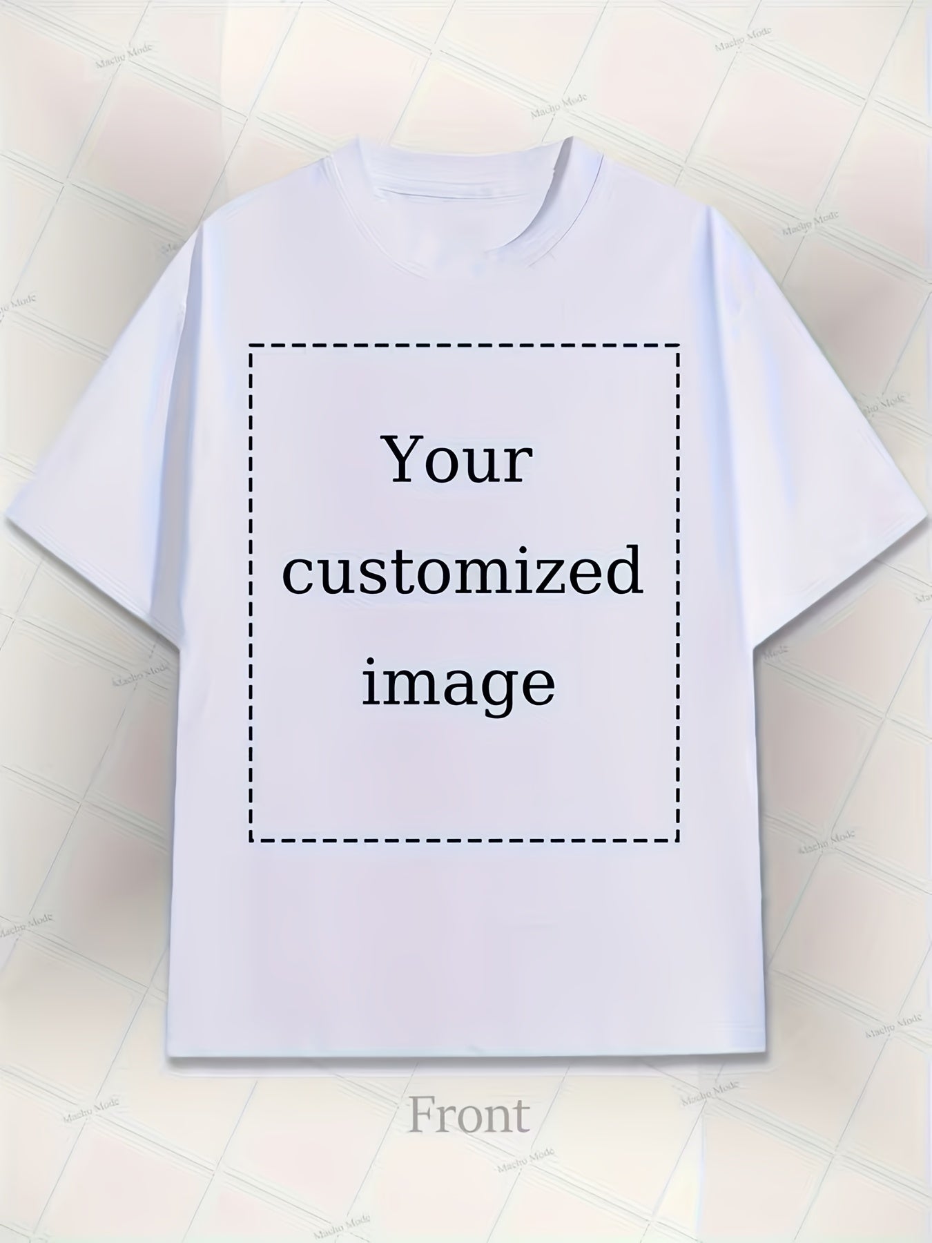 Men'S Stylish And Comfortable Custom Print T-Shirt with Round Neck And Short Sleeves, Blending Trendiness And Fashion, Plus Size