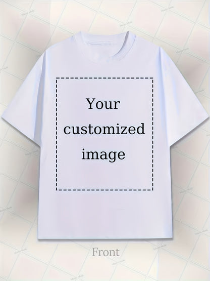 Men'S Stylish And Comfortable Custom Print T-Shirt with Round Neck And Short Sleeves, Blending Trendiness And Fashion, Plus Size