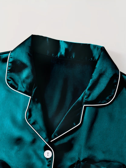 Women's Champagne Satin Short-Sleeve Pants - product view 39