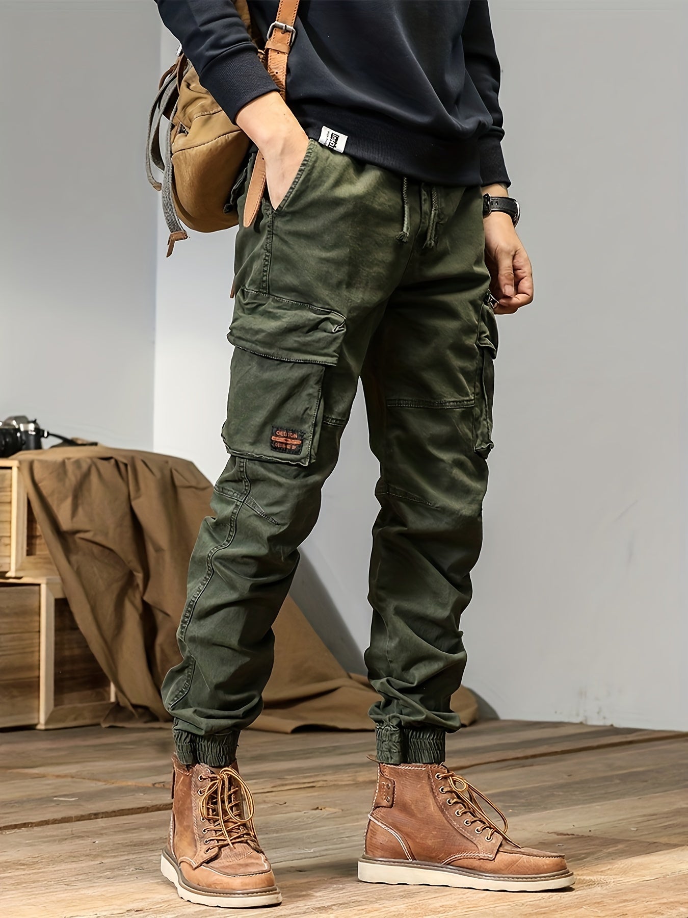 Men'S Utility Trousers, Relaxed Fit Pants, Outdoor Fashion for Men, Stylish And Functional Multi-Pocket Work Trousers