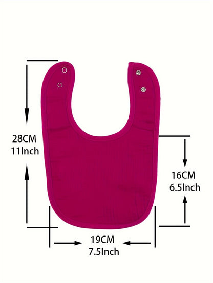 Baby Bib - 10-pcs Adjustable Muslin 10pcs