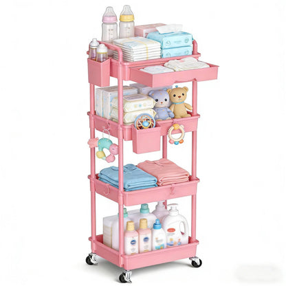 Nursery Storage Cart - Mobile 3-Tier Organizer
