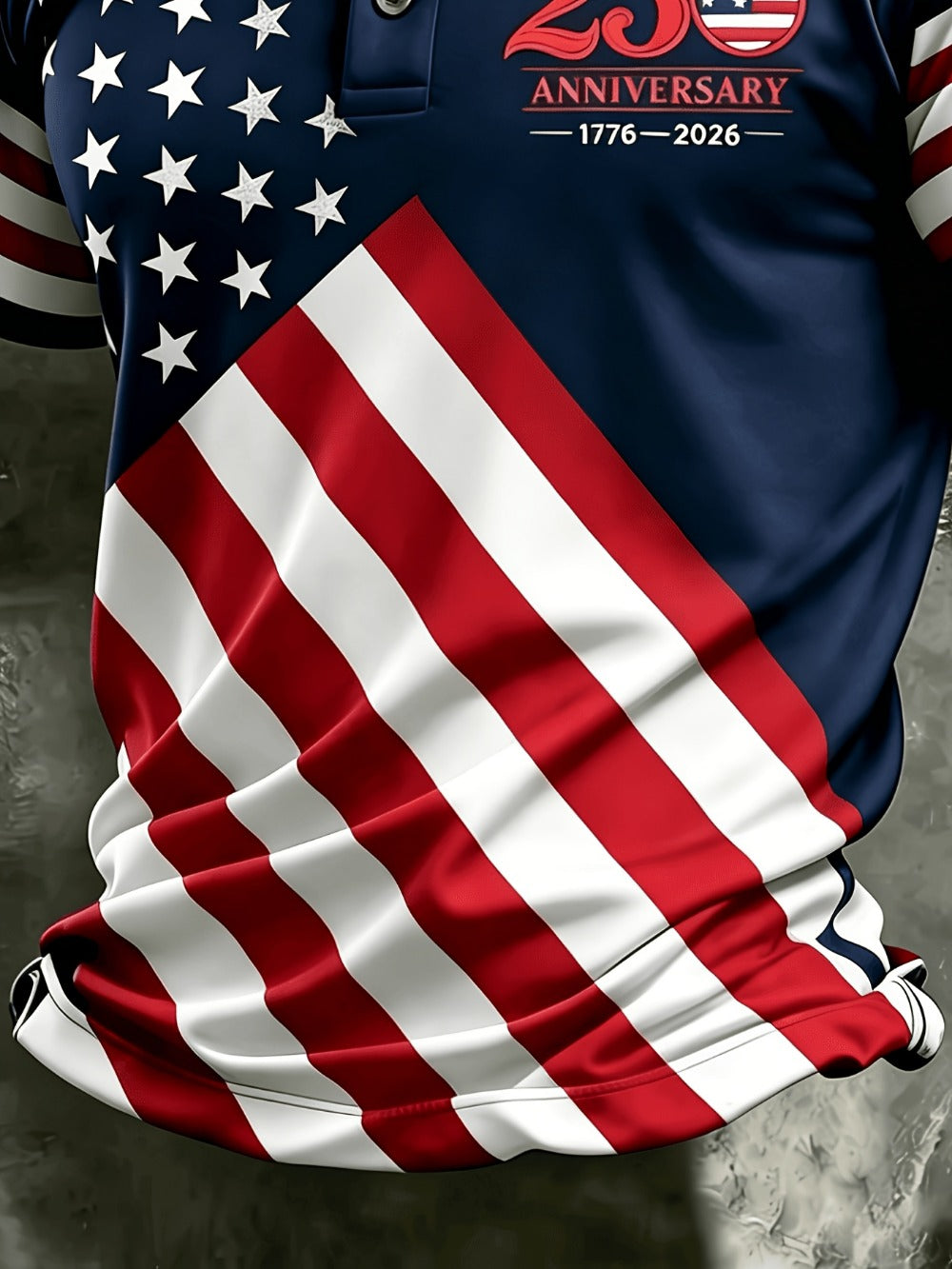 Men's Patriotic Polo Shirt – US 250th Anniversary Print