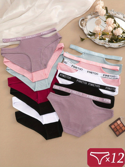 Women's 12-Pack Low-Rise Briefs - Soft Everyday Comfort