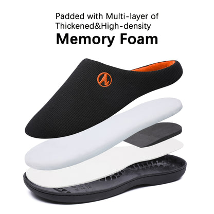 HOMEHOT Men'S Home Plus Size Shoes Indoor And Outdoor Machine Washable, Comfortable Soft Memory Foam Outsole, Non-Slip And Home Shoes