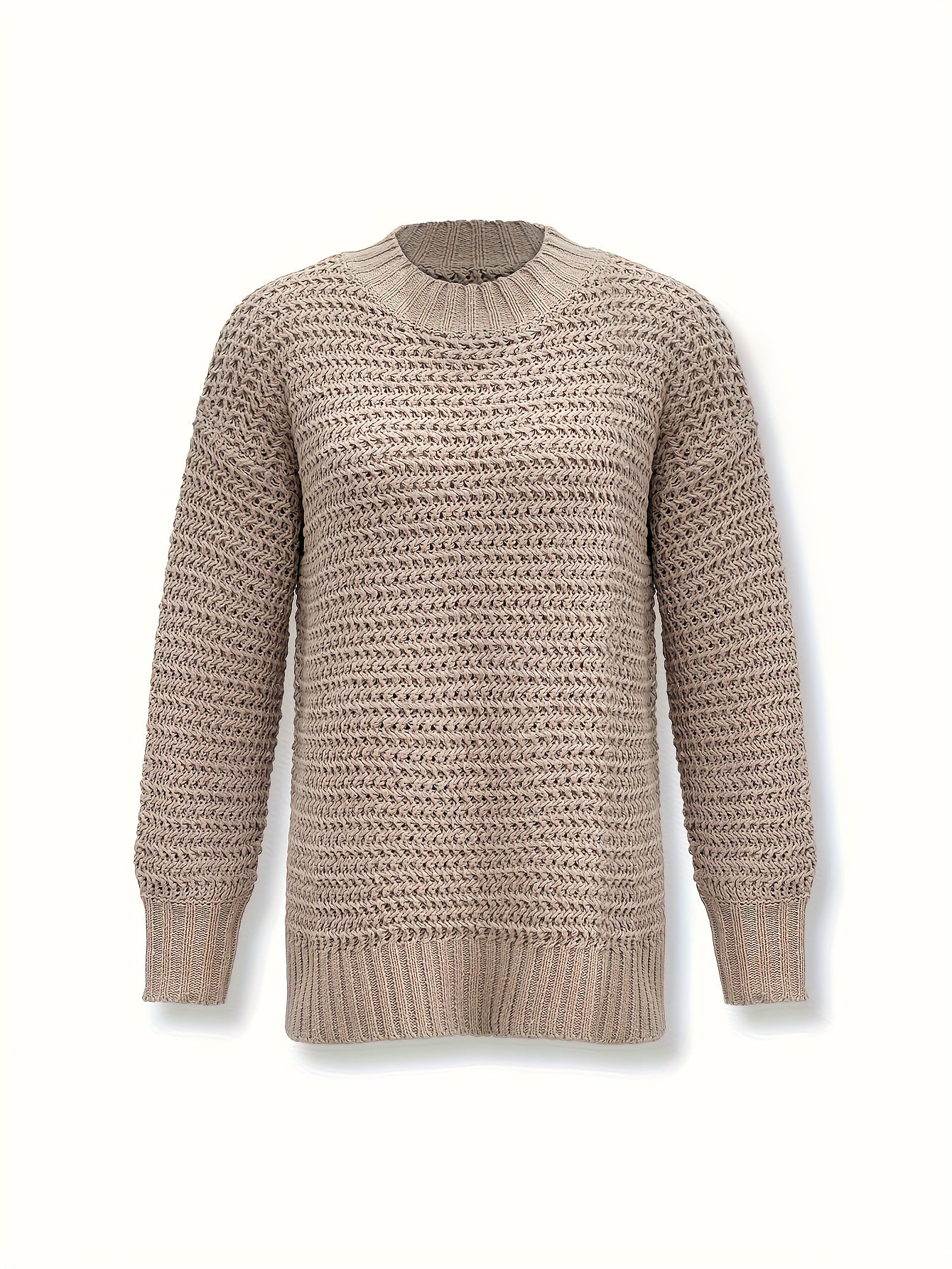Women's Purple Polyester Oversized Long-Sleeve Sweater - product view 13