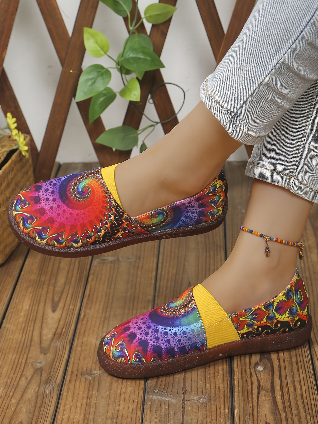 New Ultra-Soft Outsole, Stylish And Comfy, Colorful Round-Toe Versatile Artistic Flat Shoes with a Shallow Mouth., Women Shoes