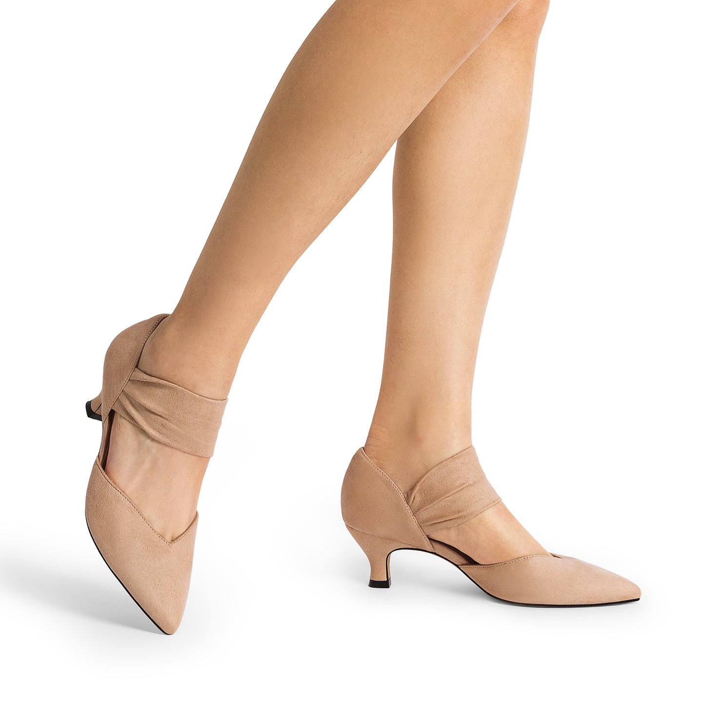 Women's Kitten Heels Low Pumps Shoes Pointed Closed Toe Slip On Dress Work Bridal Party Wedding Kitten Heel Pumps D'orsay Design Sweet And Elegant Comfortable Pumps Casual Dressy Shoes