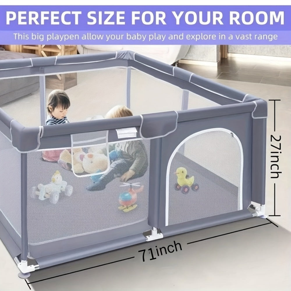 Baby Playpen - Breathable Soft Large 71inch