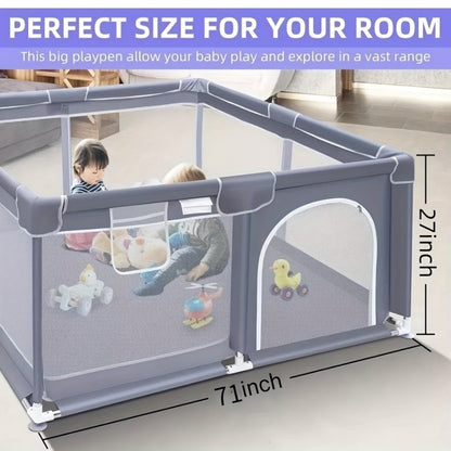 Baby Playpen - Breathable Soft Large 71inch