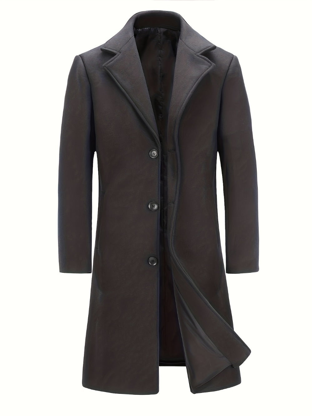 Men's Versatile Wool Blend Single-Breasted Coat Everyday 285