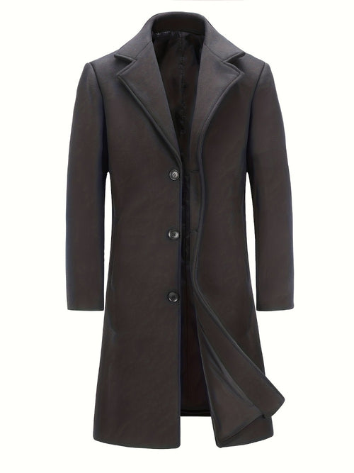 Men's Versatile Wool Blend Single-Breasted Coat Everyday 285