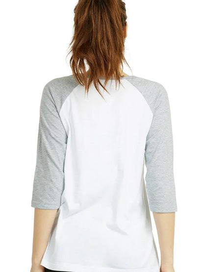 LADIES COTTON BASIC BASEBALL TEE