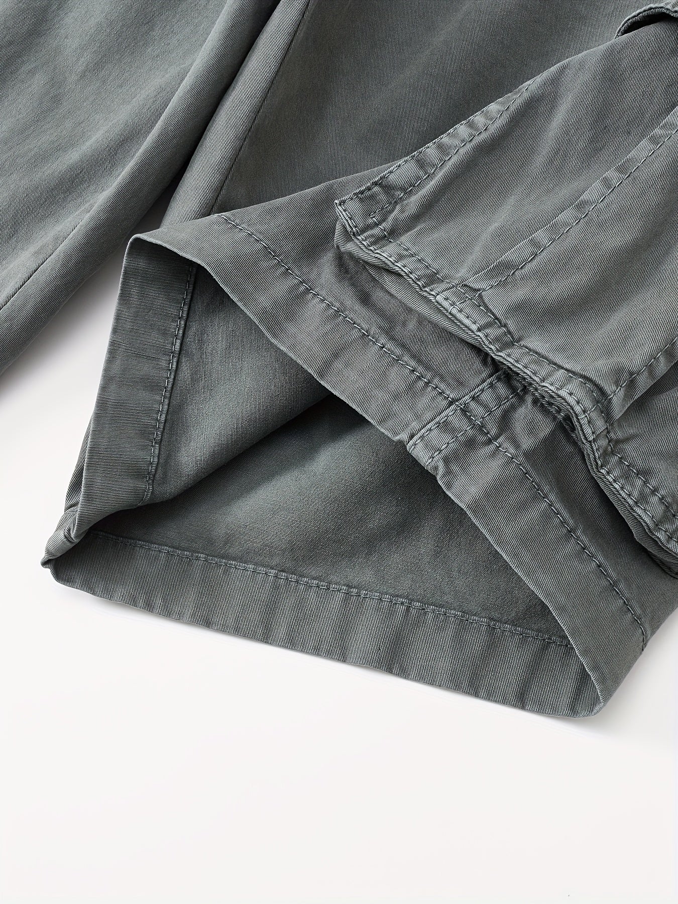 Men's Breathable Cotton Shorts with Multi-Pocket - Elastic Workwear Shorts Suitable for Outdoor,,, Casual Wear - Mid-Rise Pants with /Equipment Pockets