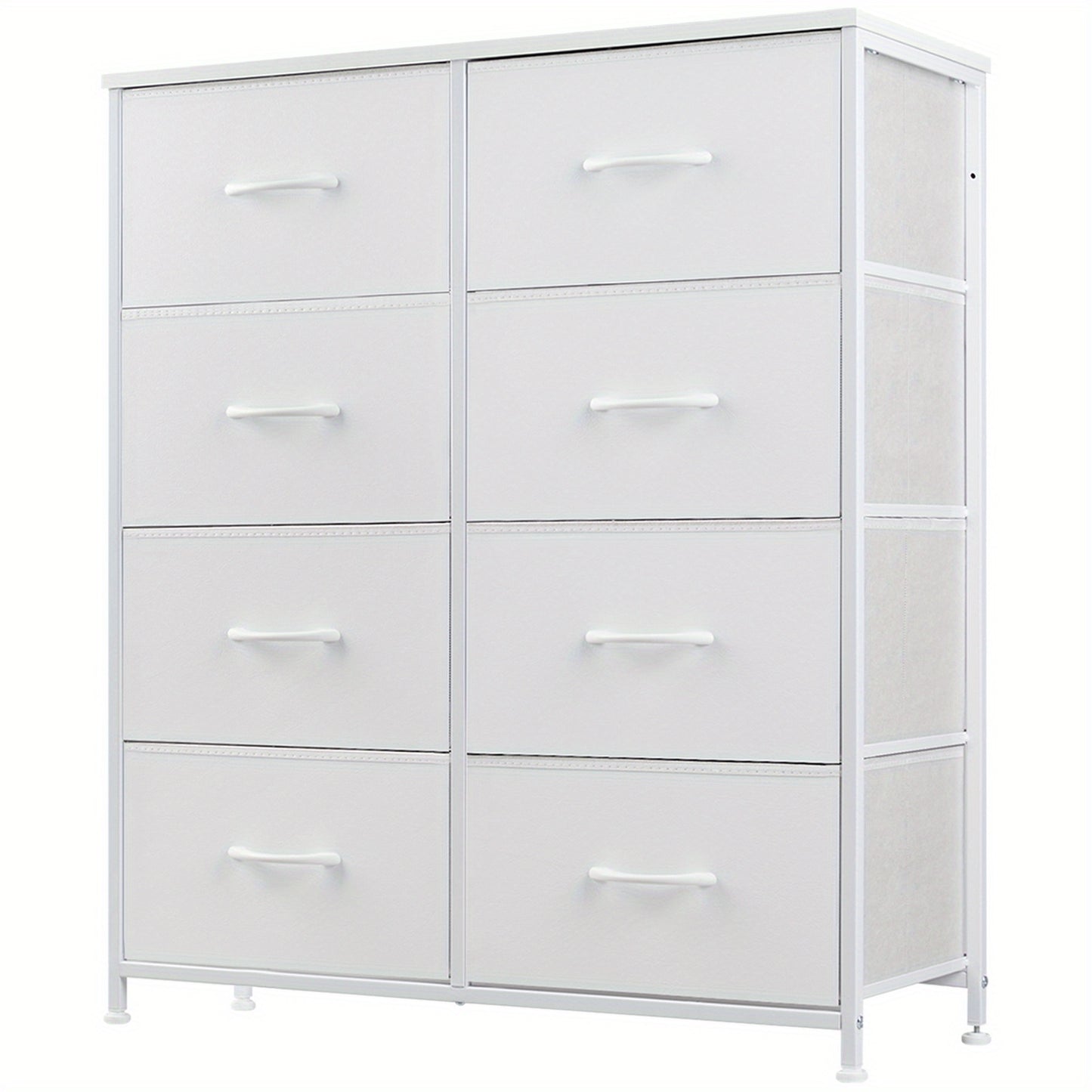 8-drawer Chest | Sturdy Steel Frame Support, Anti-dumping Design, Suitable for Bedroom, Cloakroom, Corridor, Black and Gray, Oak Finish, Assembly Required, ≥3.2 Cubic Feet Storage Capacity