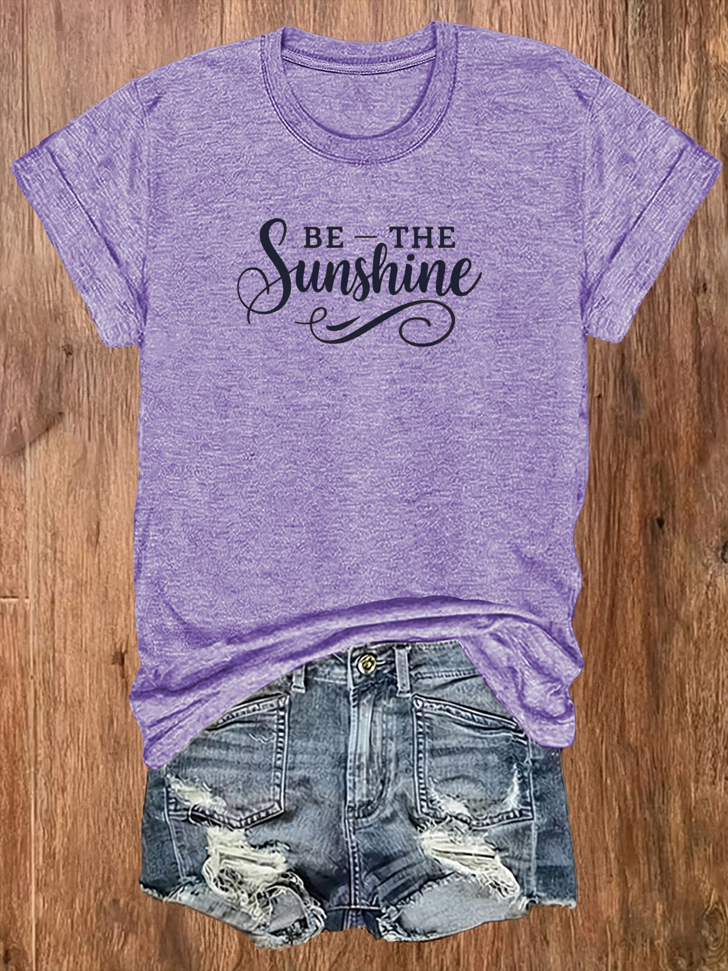 Women'S Casual Sports T-Shirt | Lightweight & Breathable European Summer Round-Neck Tee With Uplifting 'Be The Sunshine' Print - Ideal For Spring/Summer And Perfect For Various Occasions