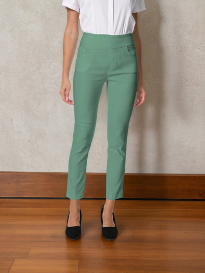 Women's High Waist Dress Pants Stretchy Straight Leg Slim Fit Work Slacks with 5 Pockets, Elegant Office & Casual Wear