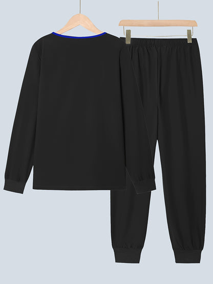 2pcs Women's V-Neck Matte Suit with Long Sleeve Stretch S Uniform Work Clothes Washable Pockets Breathable Elastic Top And Waist Cord Pocket Pants Set