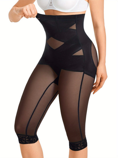 Women'S High Waisted Tummy Control Leggings - Compression Shapewear Booty Lift & Body Shaper with 4-Way Stretch, Posture Support, Breathable Mesh & Steel Boning-like Structure, Butt Lifting & Flat Tummy Sculpting Pants for Gym, Casual Attire