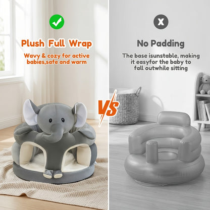 Toddler Floor Seat - Plush Cartoon Support Chair