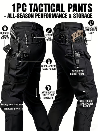 Men's Tactical Cargo Pants with Multi-Pocket Design (Includes A Belt)- Durable Quick-Dry Outdoor Hiking, Camping, Workwear & Travel Pants - Straight-Leg Regular Fit Casual Tactical Gear, Camping Essentials, Breathable Material, Adventure