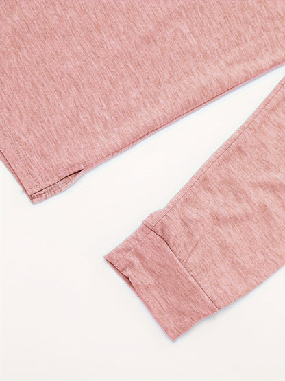 Casual And Stylish Long-Sleeve T-Shirt for Women, Featuring a Basic Slit Design And a Chest Pocket, Perfect for Summer And Autumn Wear