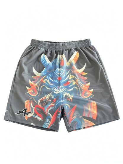 5 Men'S Quick Dry Mesh Shorts, Casual Micro Stretch Elastic Waistband Drawstring Shorts