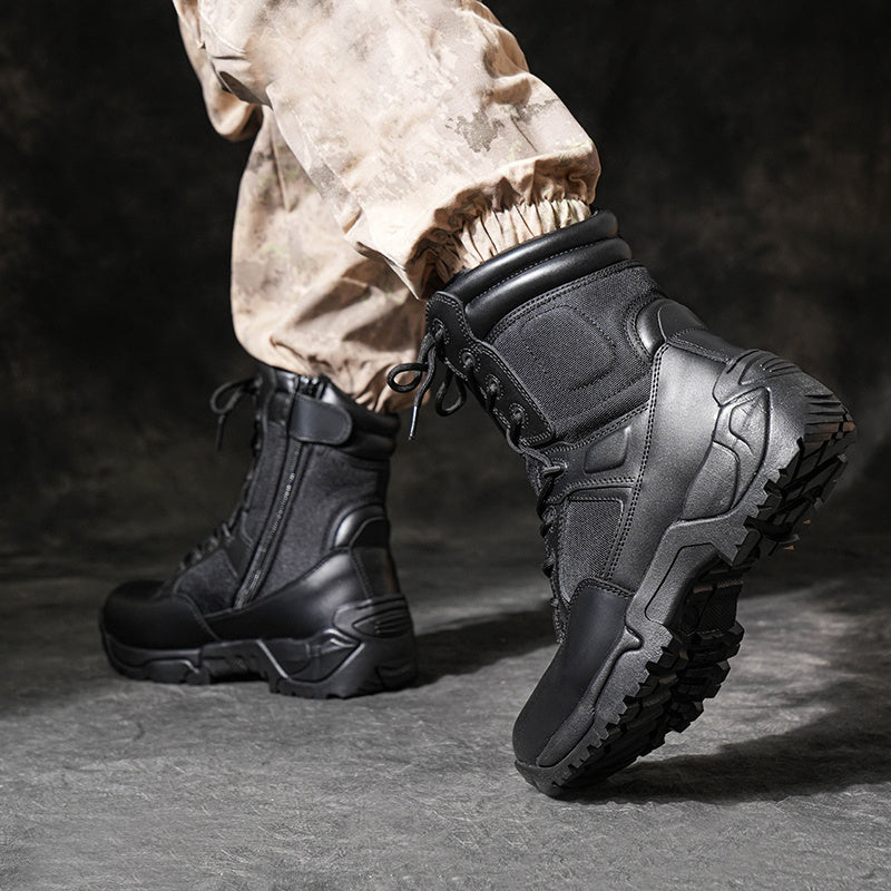 NORTIV 8 Wide Version Men's Tactical Work Boots Durable & Comfortable Hiking Motorcycle Combat Boots Response