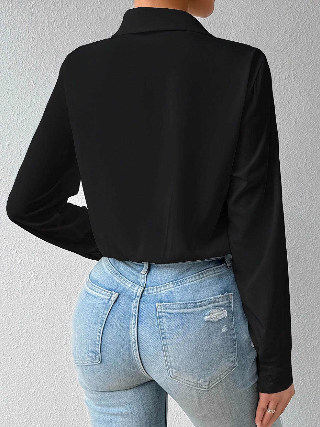 2pcs Women's Long-Sleeve Shirt Bodysuit