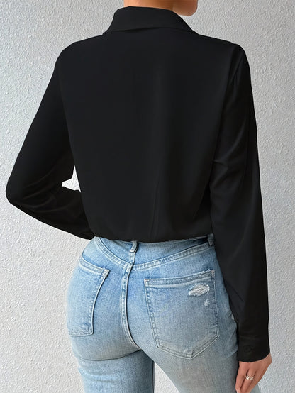 2pcs Women's Long-Sleeve Shirt Bodysuit